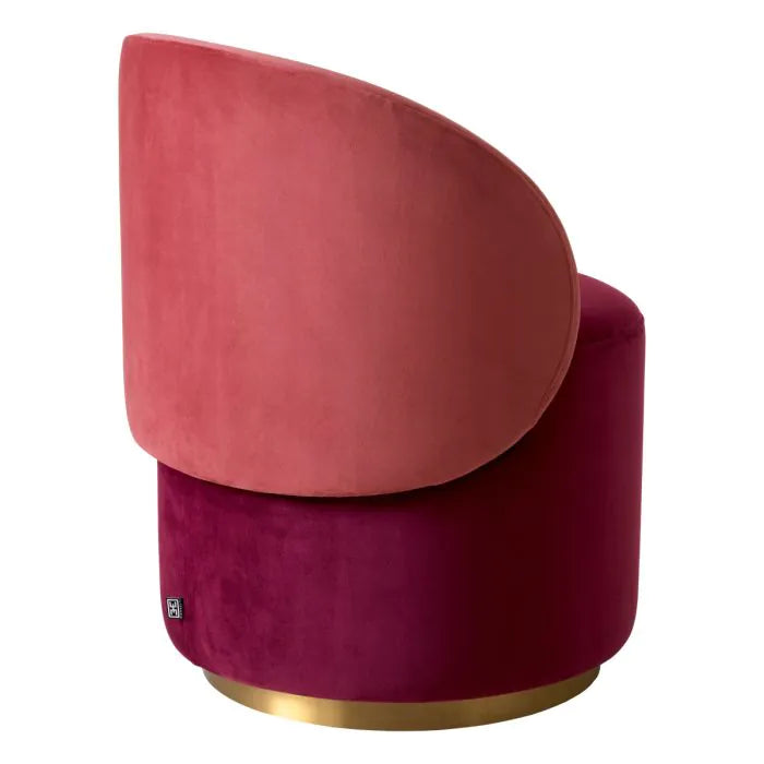 Low Dining Chair Greer savona bordeaux velvet