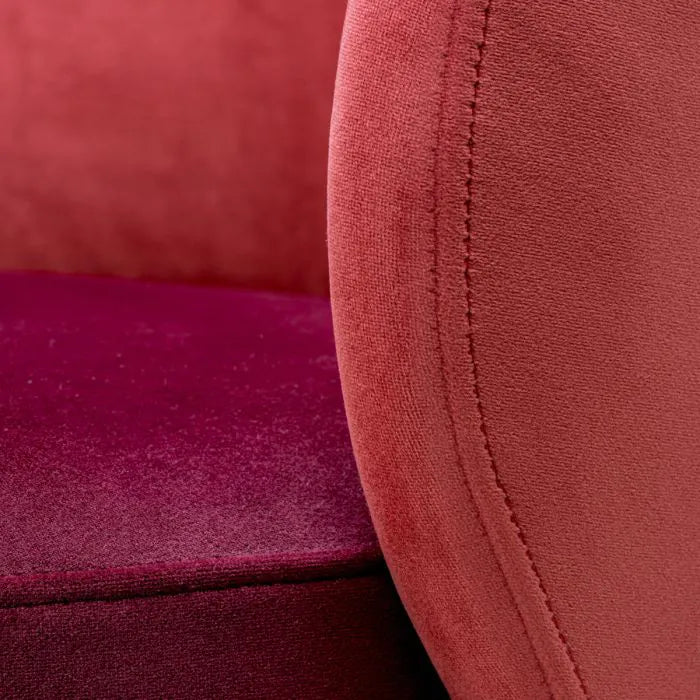 Low Dining Chair Greer savona bordeaux velvet