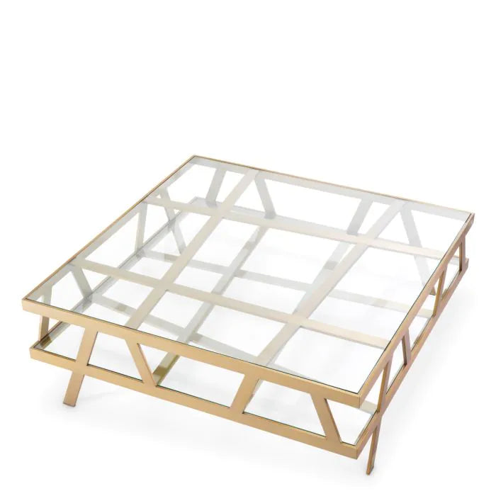 Coffee Table Billinghurst Square brushed brass finish