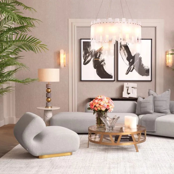 Coffee Table Billinghurst Round brushed brass finish