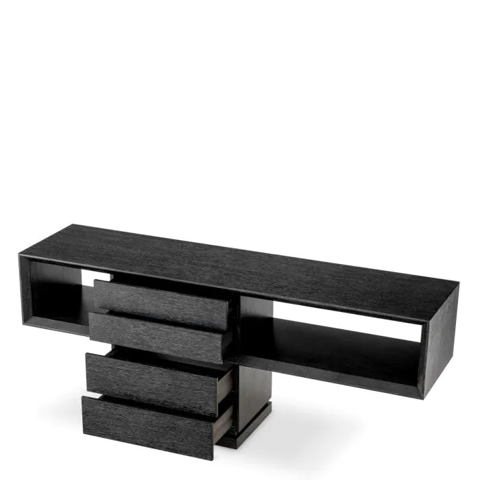 Console Table Mantua charcoal grey oak veneer