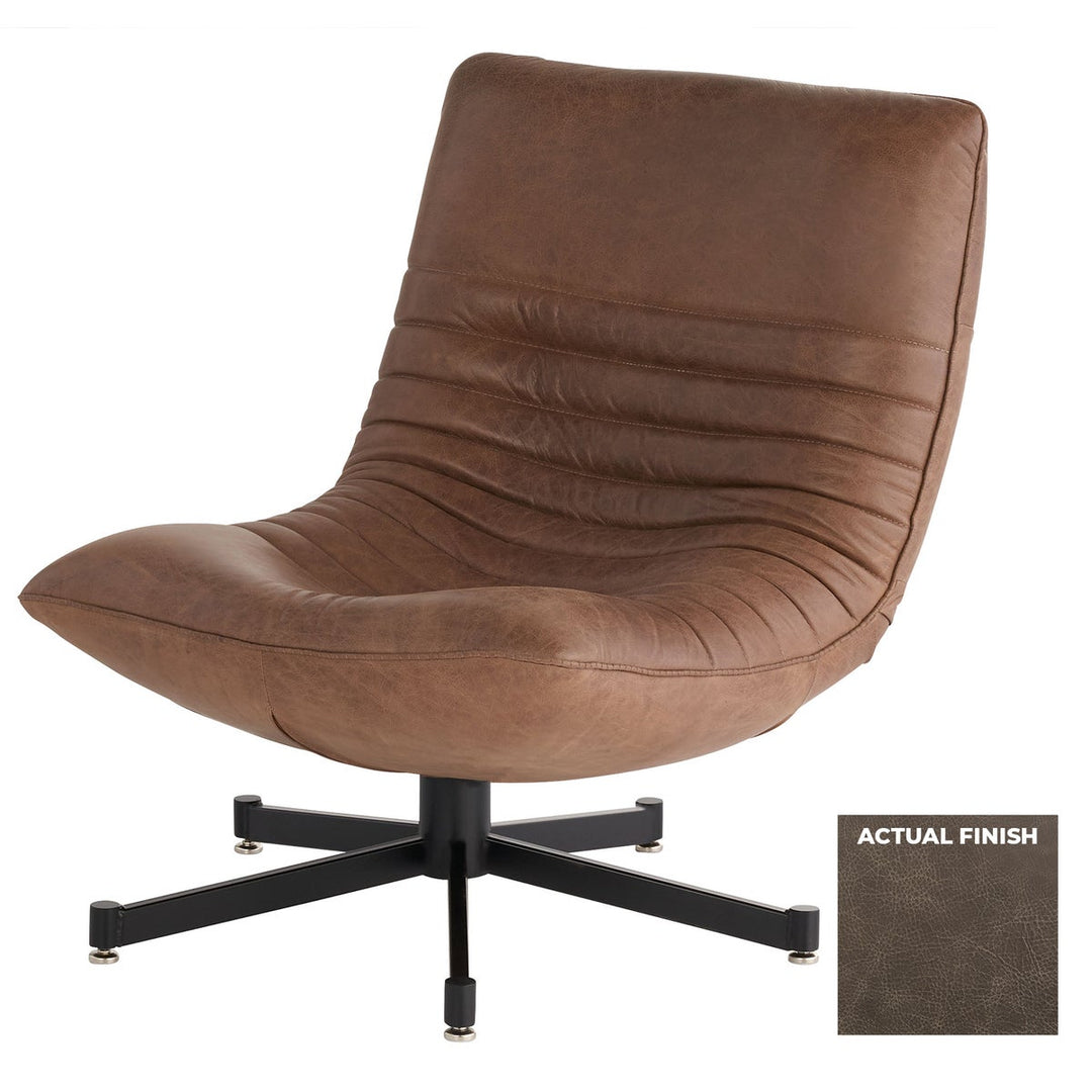 Eduarda Chair-Cyan Design-CYAN-11806-Lounge ChairsGrey Distressed Leather-4-France and Son
