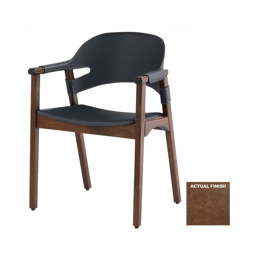 Boss Chair-Cyan Design-CYAN-11813-Dining ChairsMedium brown distressed leather-10-France and Son