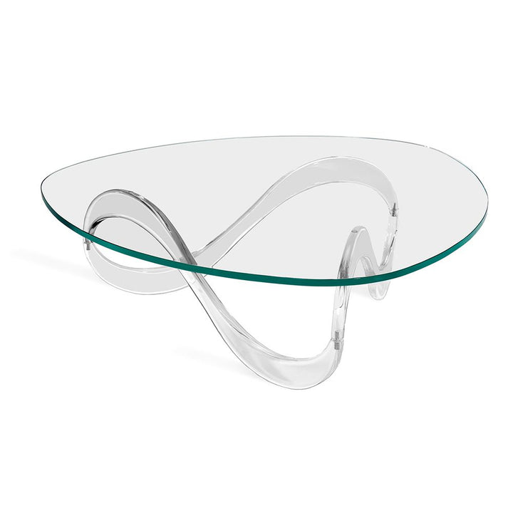 Coffee Tables Isolde Wave Grand Cocktail Table - Clear