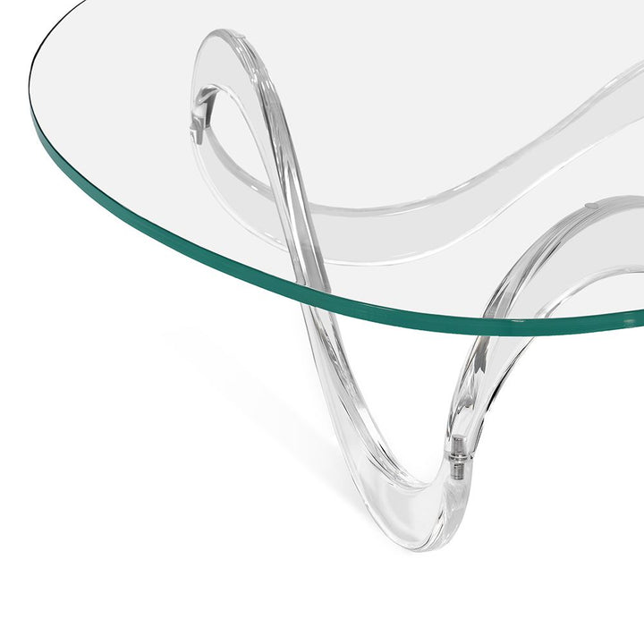 Coffee Tables Isolde Wave Grand Cocktail Table - Clear