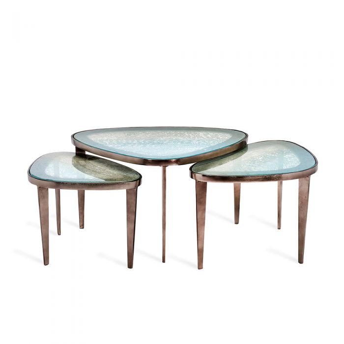 Jan Bunching Cocktail Tables-Interlude-STOCKR-INTER-118132-Coffee TablesChampagne Brass / Reactive Grey Sky-4-France and Son
