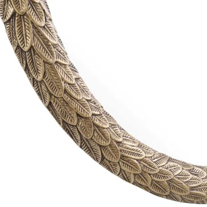 Mirror Soave antique brass finish