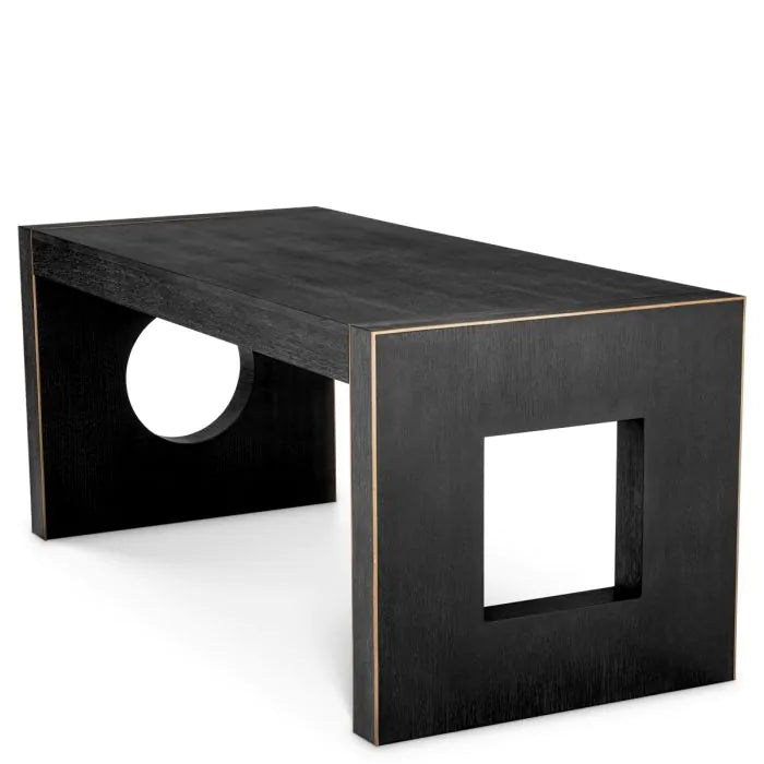 Desk Rovigo charcoal grey oak veneer