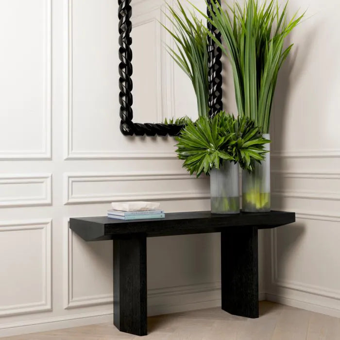 Console Table Tiburon charcoal grey oak veneer