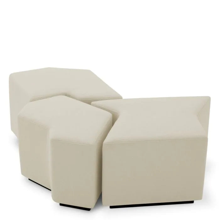 Stool Filbert rêve cream set of 3