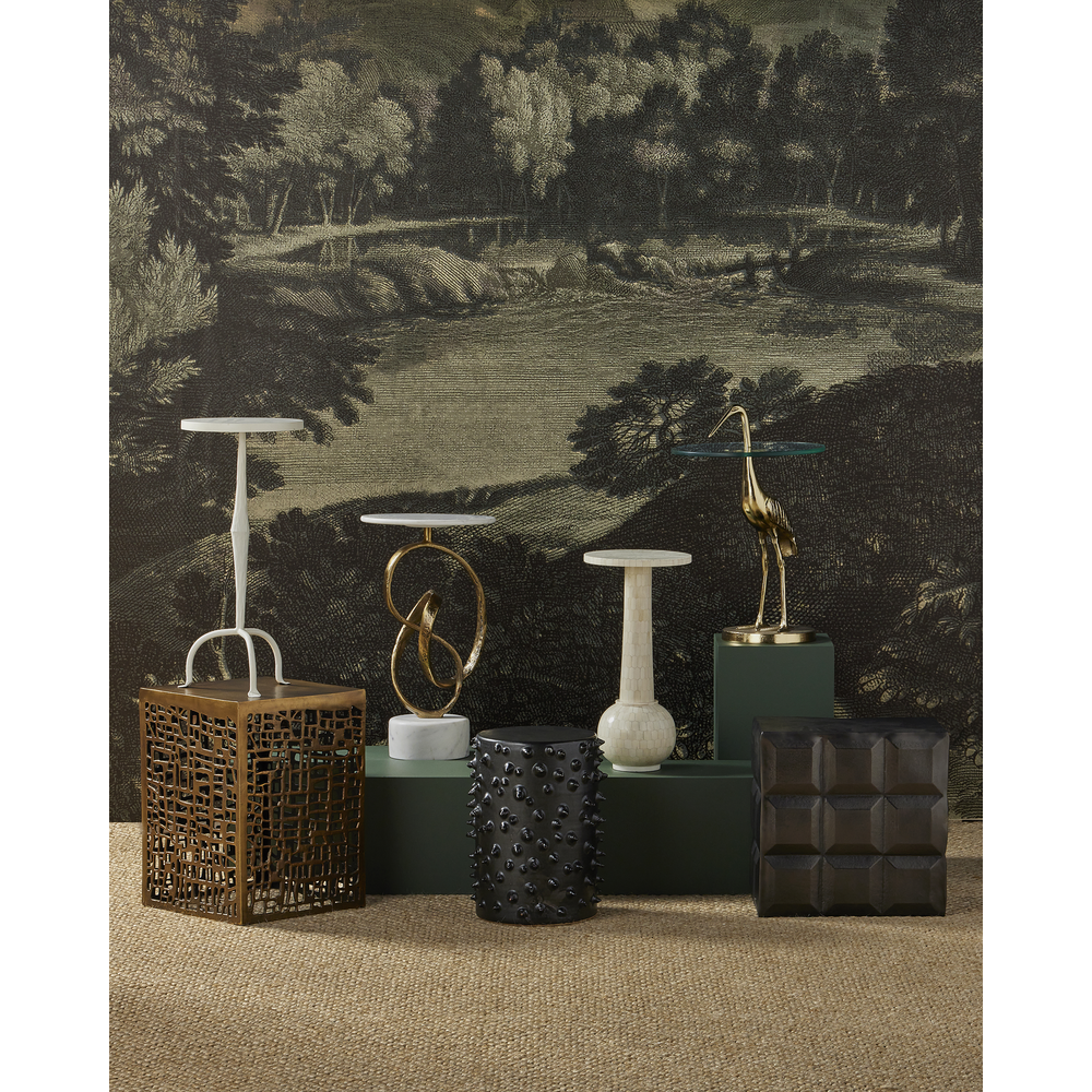 Crane Brass Accent Table