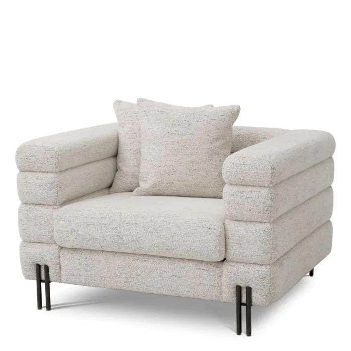 Chair York seashell off-white bronze finish