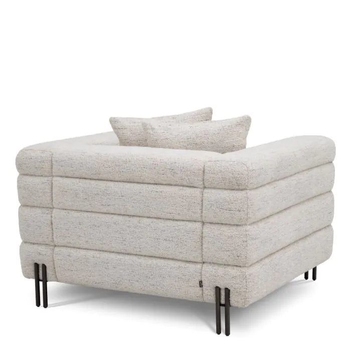 Chair York seashell off-white bronze finish
