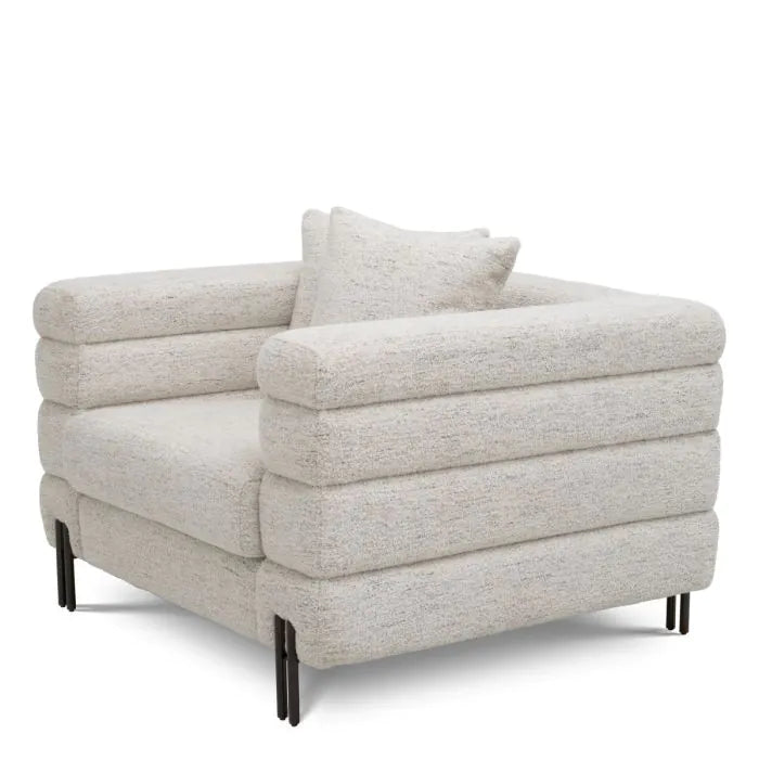 Chair York seashell off-white bronze finish