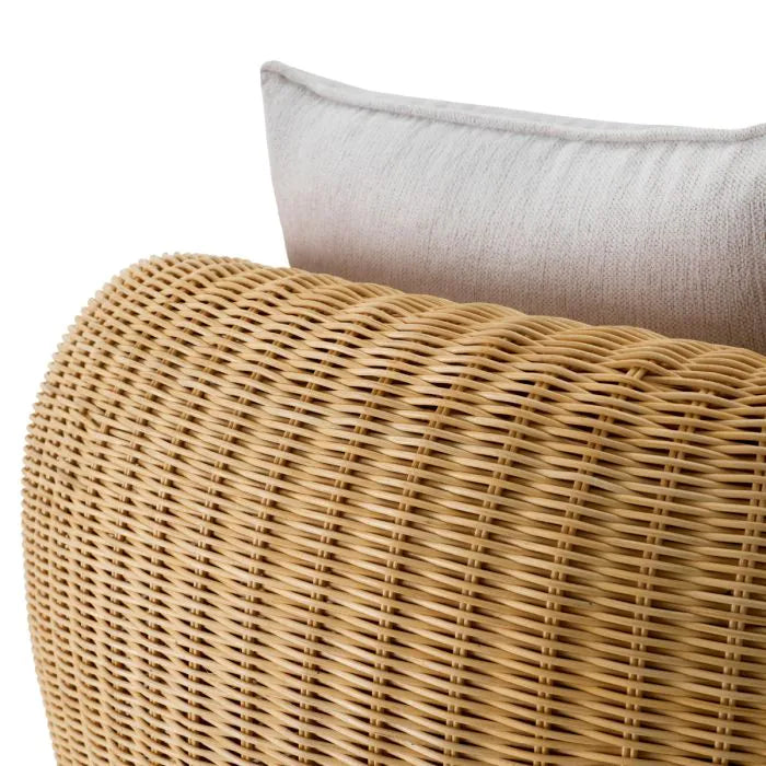 Swivel Chair Rafael natural rattan sentier cream