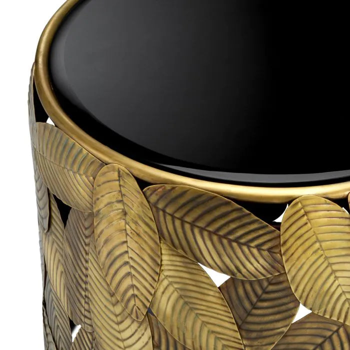 Side Table Botanico vintage brass finish