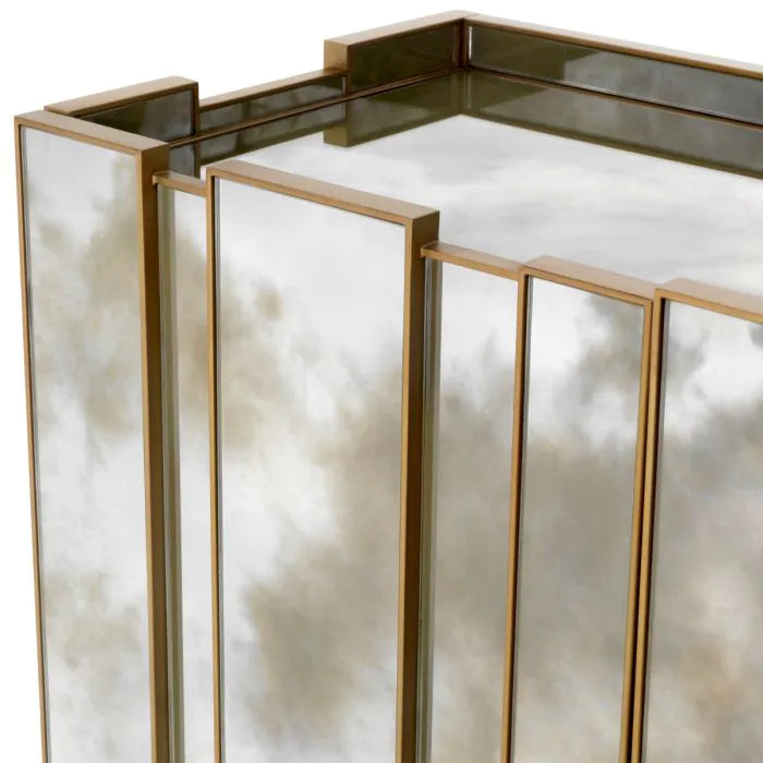 Dresser Nottingham antique mirror glass brushed brass finish