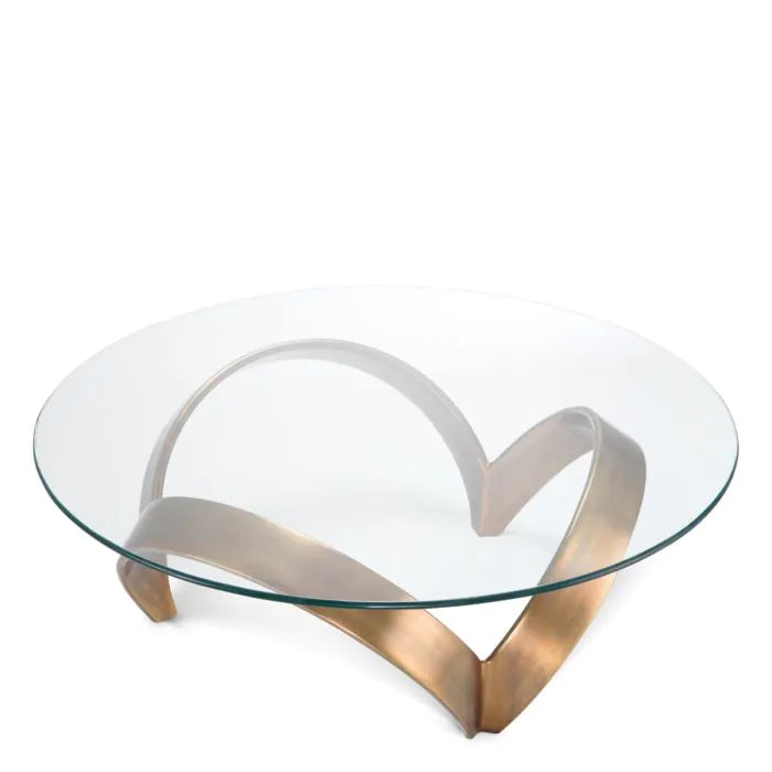 Coffee Table Soquel vintage brass finish