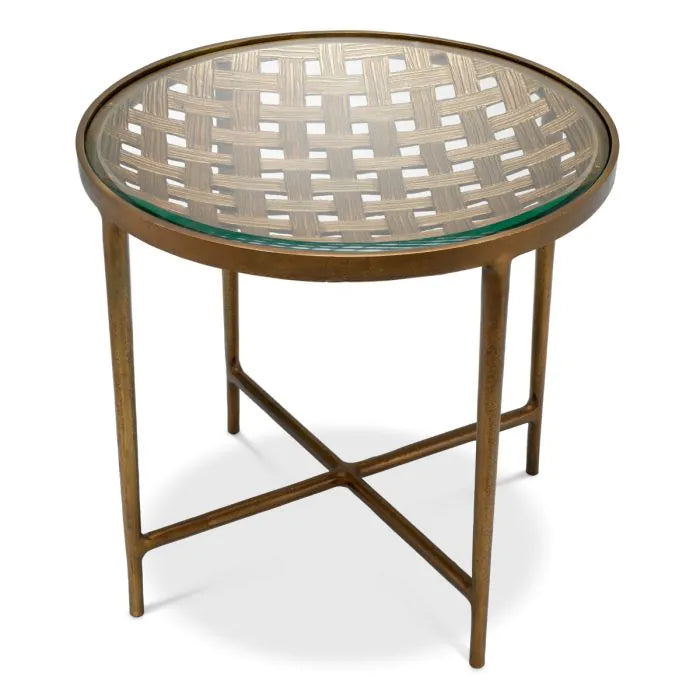 Side Table Sorrento antique brass finish