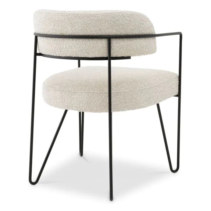Dining Chair Giuseppe bouclé chalk white