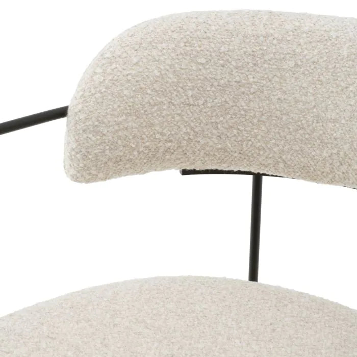 Dining Chair Giuseppe bouclé chalk white