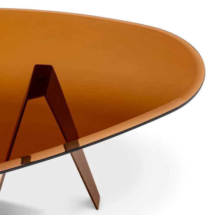Coffee Table Lavello dark brushed brass finish