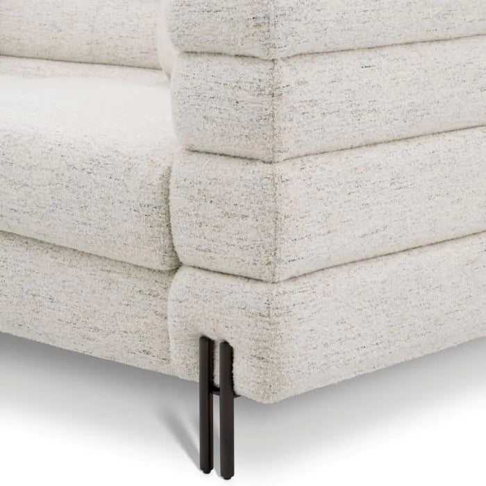 Sofa York seashell off-white bronze finish