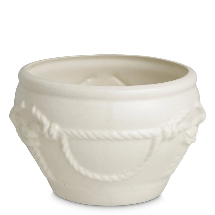 Planter Giverny Crackled Off-White Ceramic - image 3