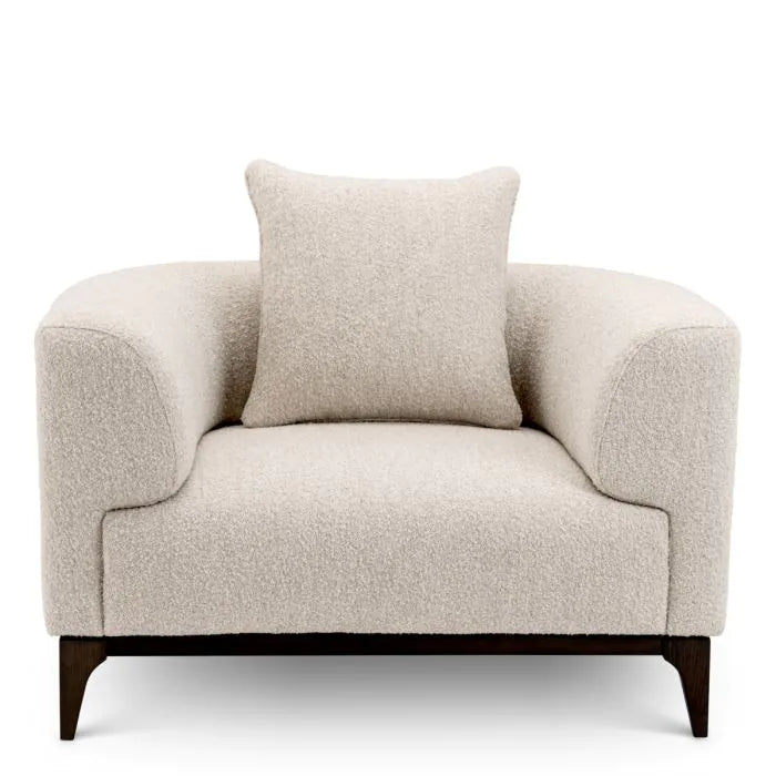 Chair Brannan bouclé chalk white