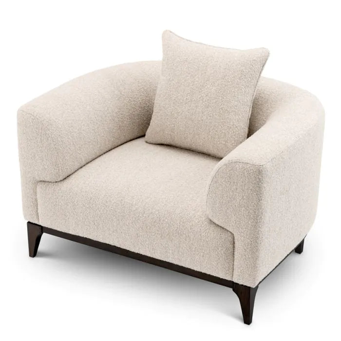 Chair Brannan bouclé chalk white