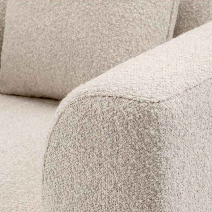 Chair Brannan bouclé chalk white