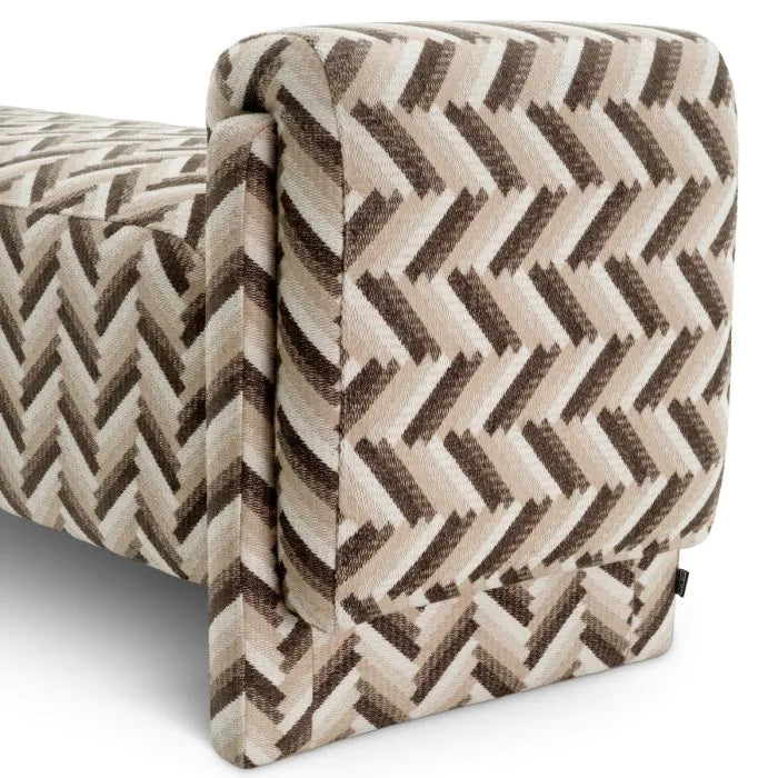 Bench Del Vale chevron brown