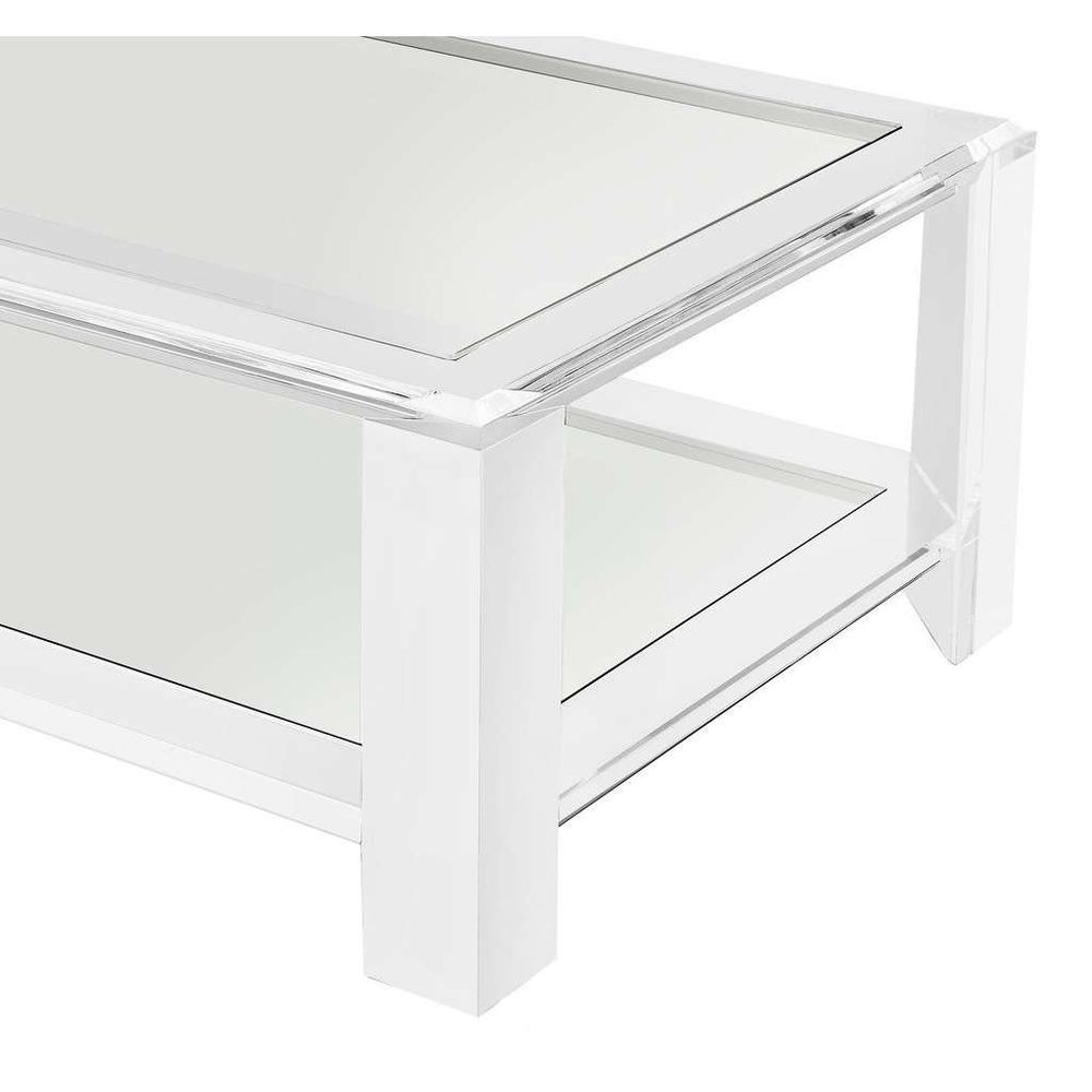 Coffee Tables Velvet Cocktail Table - Clear