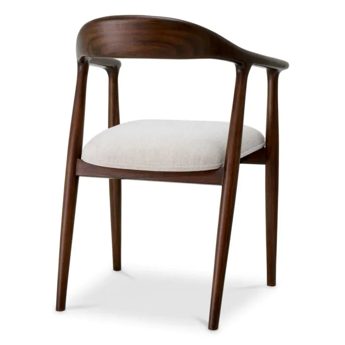 Dining Chair Beale classic brown finish sentier cream