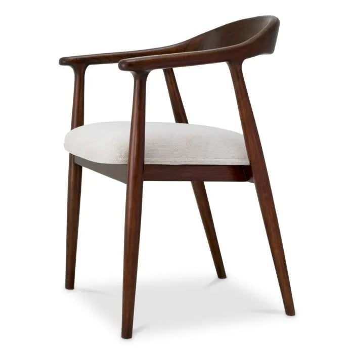 Dining Chair Beale classic brown finish sentier cream