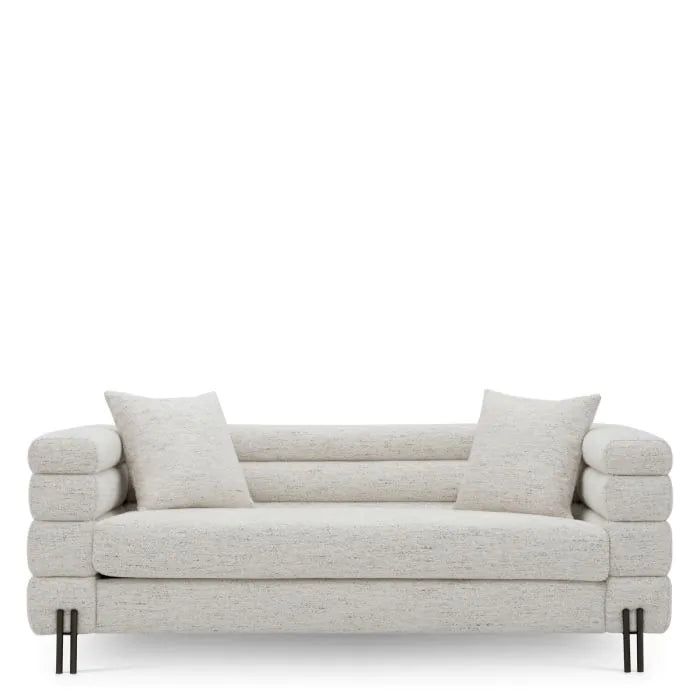 Sofa York S seashell off-white bronze finish