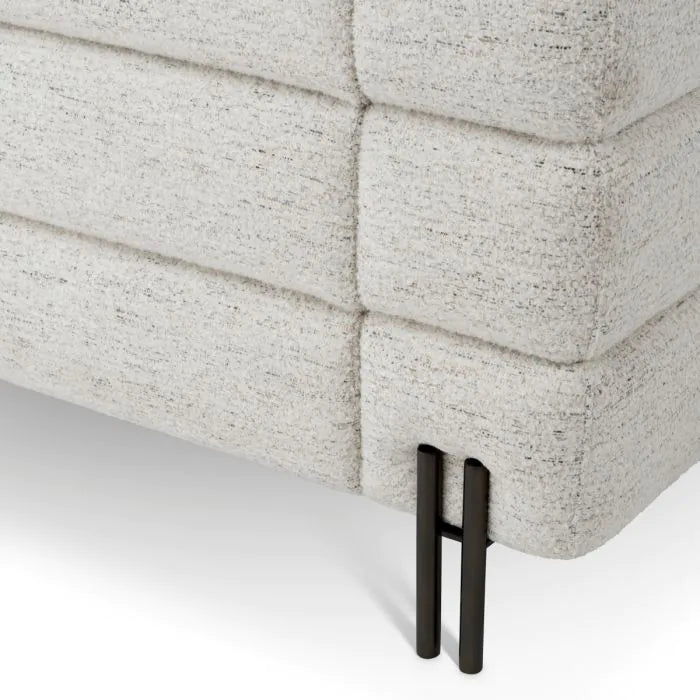 Sofa York S seashell off-white bronze finish