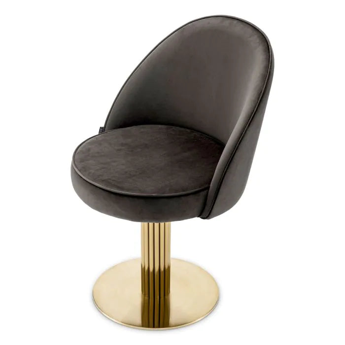 Dining Chair Dorland roche dark grey velvet