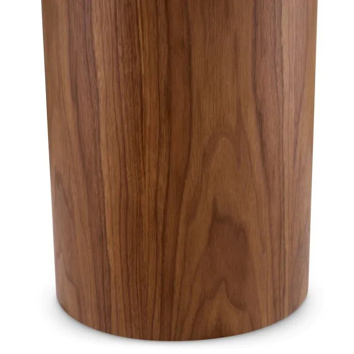 Side Table Presedio walnut veneer biano lilac marble top