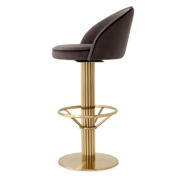 Bar Stool Dorland roche dark grey velvet
