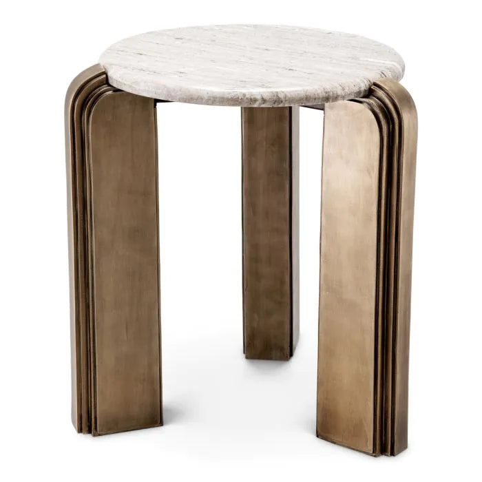 Side Table Albion antique brass finish