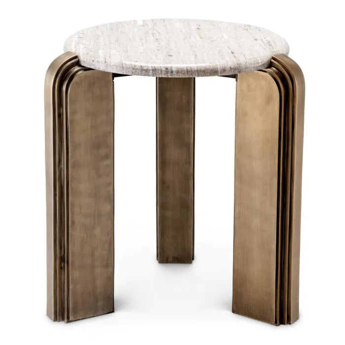 Side Table Albion antique brass finish