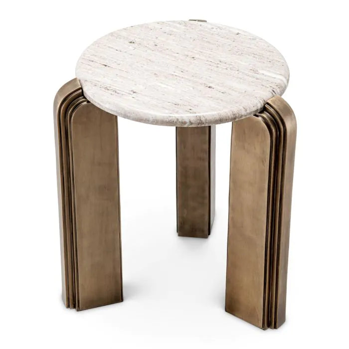 Side Table Albion antique brass finish