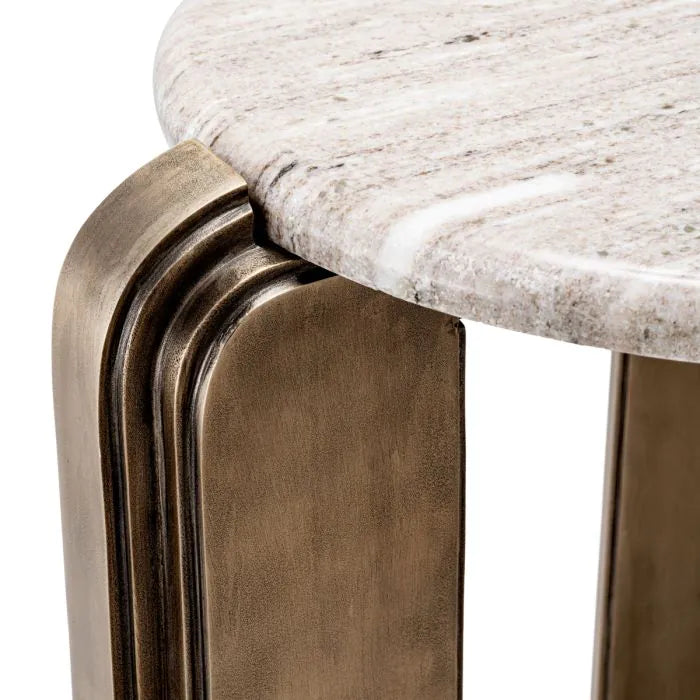 Side Table Albion antique brass finish