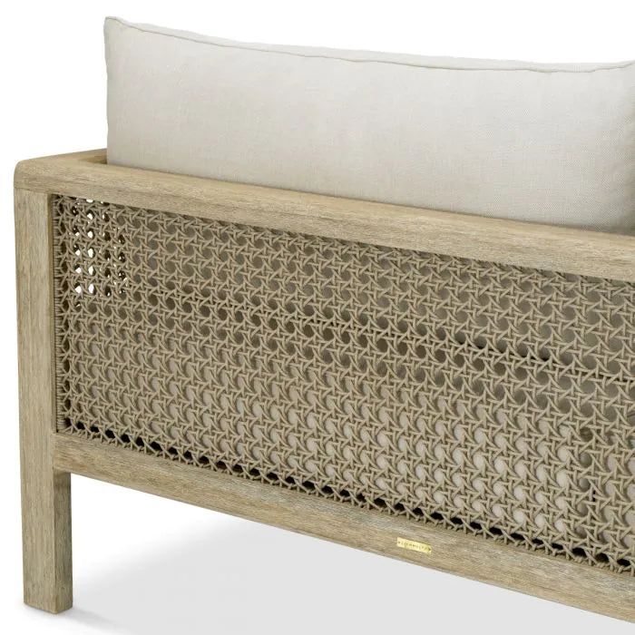 Outdoor Sofa Julian L aged teak viola sand