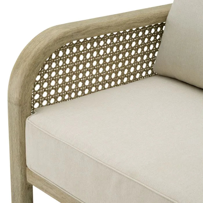 Outdoor Sofa Julian L aged teak viola sand