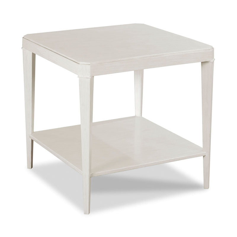 Tribeca Square Side Table-Woodbridge Furniture-WOODB-1193-62-Side TablesCarrara-3-France and Son