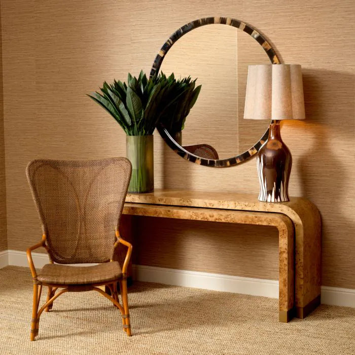 Console Table Quinton light brown mappa burl veneer set of 2