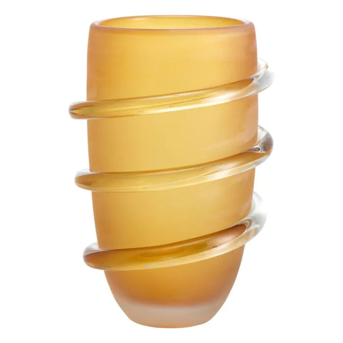 Vase Eliano L frosted amber