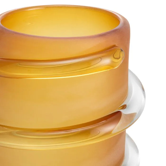 Vase Eliano S frosted amber